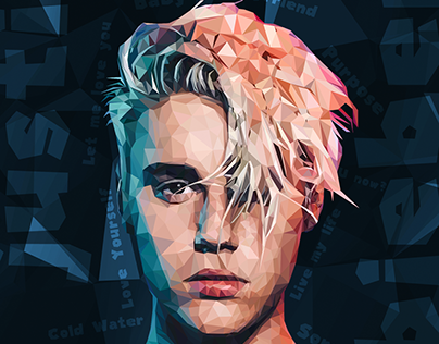 Justin Bieber - Poly Art