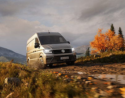 VW Crafter in the mountain.