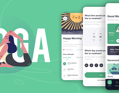 Yoga/Meditation Mobile App Design