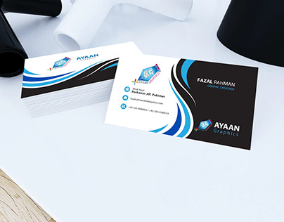 Business Card Design for AYAAN GRAPHICS