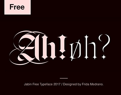 Jabin Free Font and Variable Typeface