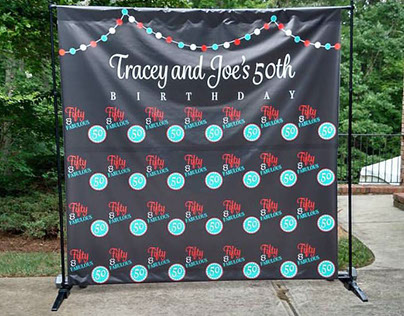50th Birthday Step & Repeat Banner