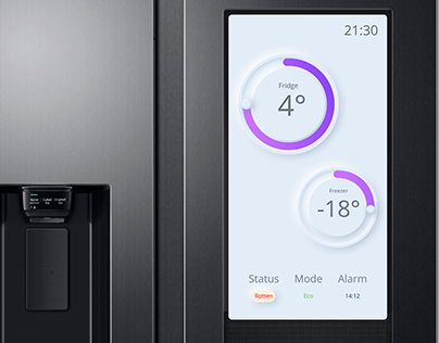 Refrigerator Screen UI/UX Design