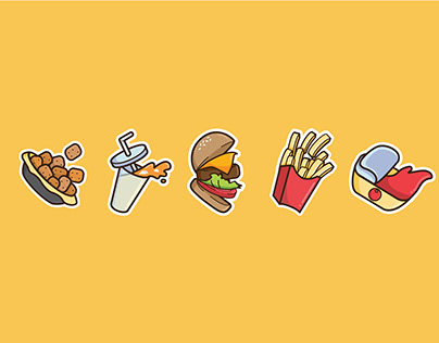 Burger Restaurant Icon set