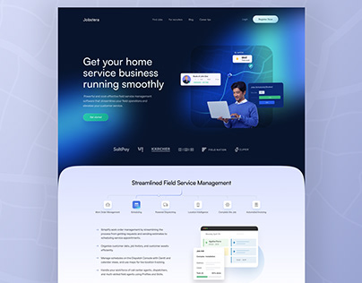 Field Service Management Home page design