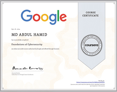 Foundations of Cybersecurity Certificate