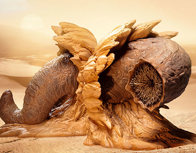 Dune Sandworm Bookends for Dark Horse