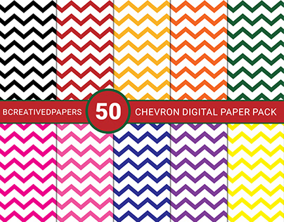 Chevron pattern digital papers pack of 50