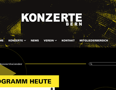 Website design - Konzerte Bern