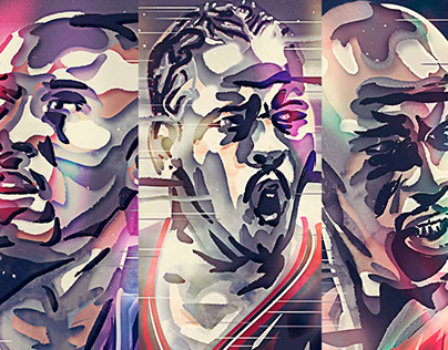 NBA Portrait Illustrations