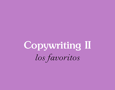 Copywriting II