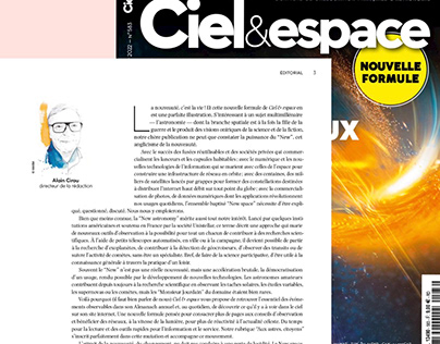 Edito magazine Ciel & espace