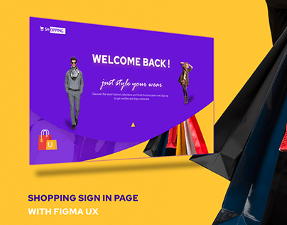 Shopping website sign in and sign up concept design