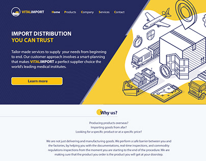 VITALIMPORT web site design