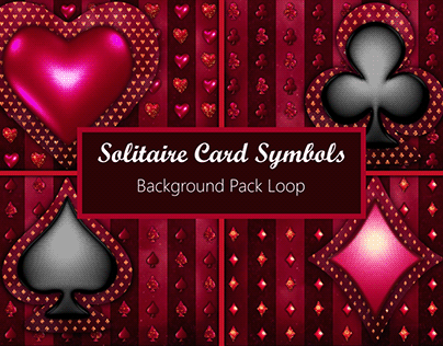 Solitaire Card Symbols Background Pack - Loop