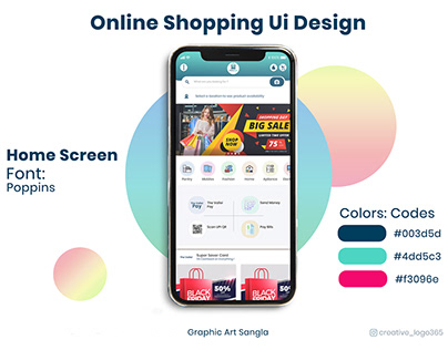 Online Shopping ( Home Screen )