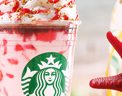 CGI Starbucks Strawberry Frappuccino !