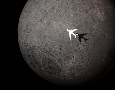 Aeroplan On Moon & Earth