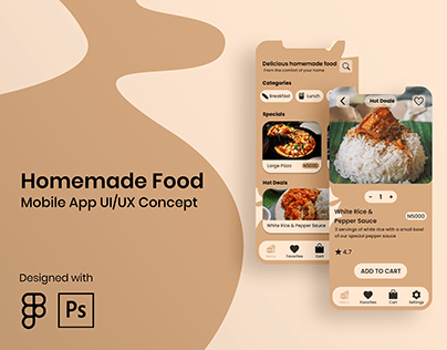 Homemade Food - Food Delivery App UI/UX Design