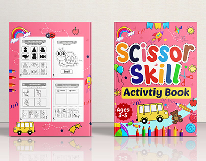 Scissor Skill Activity Book For kids ages 3+