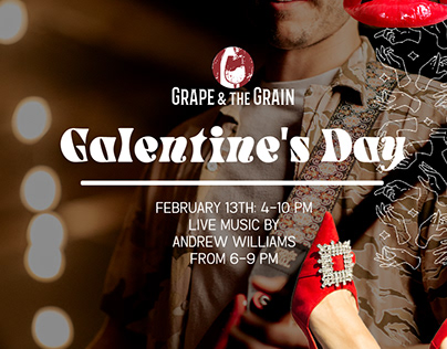 Galentine's Day Promo for Grape & The Grain Wine Bar