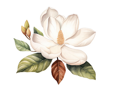 Magnolia waterclor