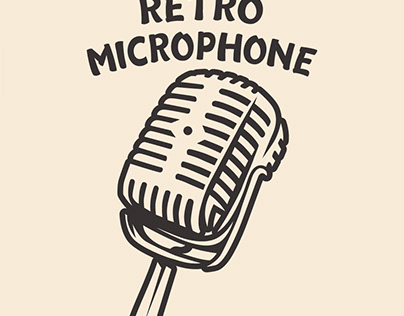 retro microphone illustration