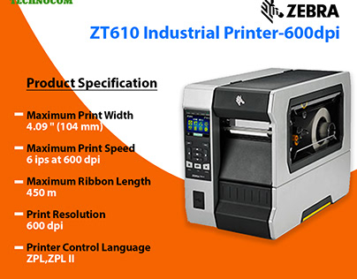 ZT610 Series Industrial Printer 600 dpi at cheap rate