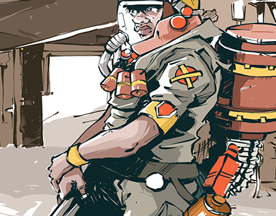 Study soldier illustration
