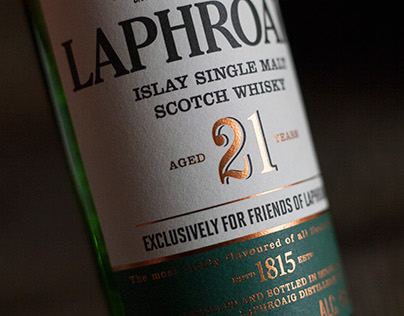 Laphroaig 21-Year Scotch Whisky Package Design