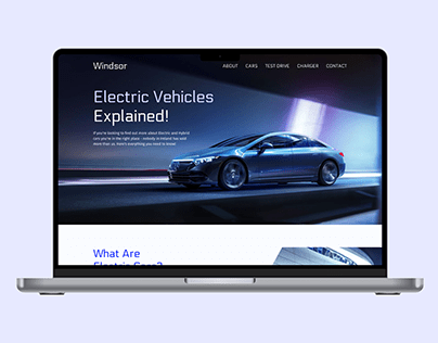 Electric Car Website Design