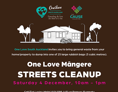 One Love Streets Cleanup Flyer