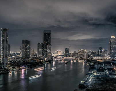Bangkok - riverside at night