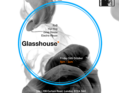 Glasshouse Nightclub Event Promotional Flyers