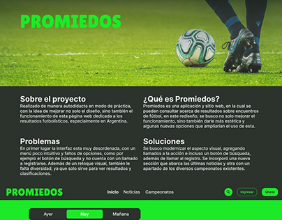 Promiedos - Football Website