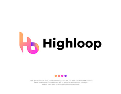 hb letter logo design, h letter logo, loop logo