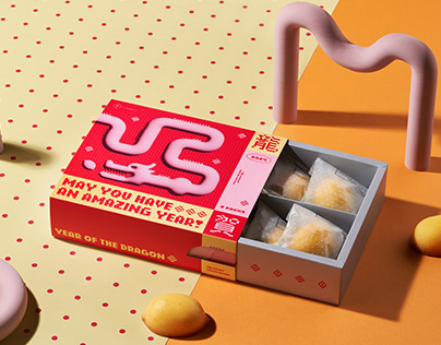 1% Bakery | Happy dragon Year Packaging Design