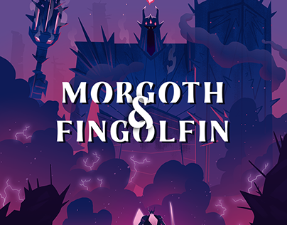 Illustration - Morgoth and Fingolfin - The Silmarillion