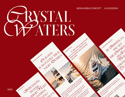 Website for a yacht company Crystal Waters