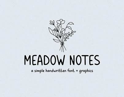 Meadow Notes - Handwritten Font
