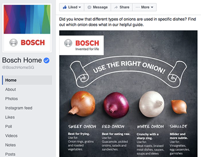 Bosch Home SG – Content Marketing 2016