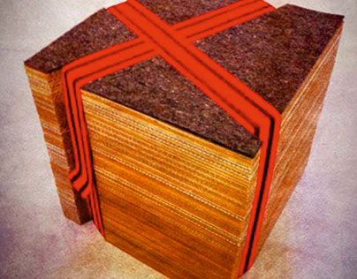 Cardboard stool "Rebinding"