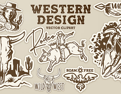 Western design vector bundle