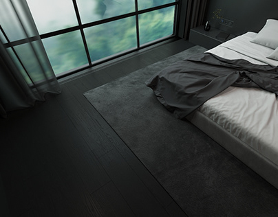 Bedroom Black | 3D Визуализация спальни