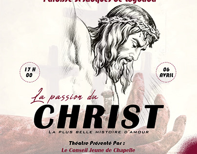 Flyer théâtre passion du Christ
