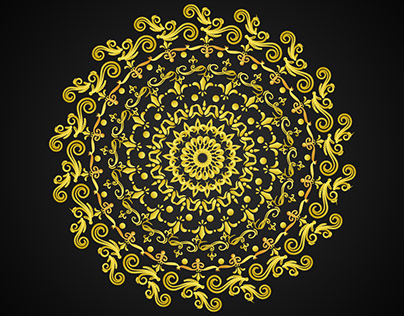 Golden Mandala Design