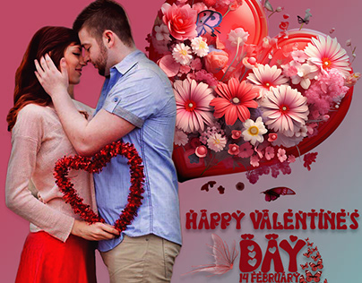 Happy Valentine's day social media gif post
