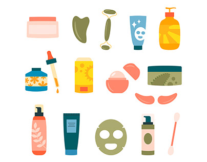 Skincare element design illustration