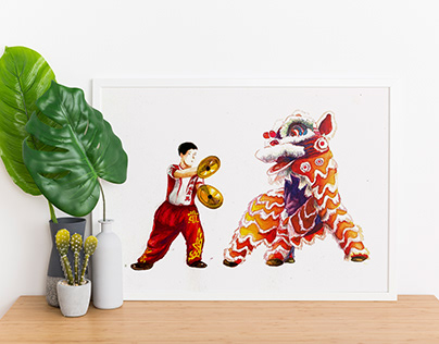 Dragon Dance- Homework painting