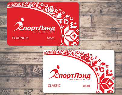 Card redesign for fitness club "Sportland"